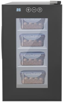 Incubateur pour reptiles, 23 l, pour tortues, serpents, lézards, œufs avec contrôle de la température de 10 à 40 °C, affichage LED et porte en verre, incubateur pour terrarium
