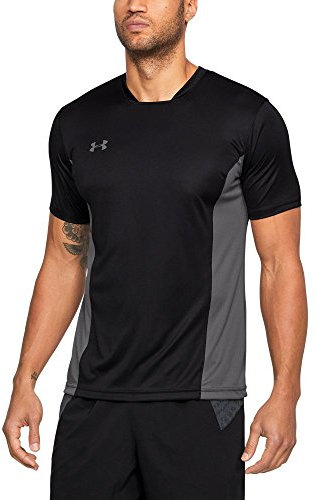 UNDKU|#Under Armour Men Challenger II Training Top Short-sleeve Shirt - Black/ Graphite/ Graphite (001), SM