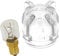 SPARES2GO Glass Lamp Lens Cover + 25w Light Bulb for Neff Oven Cooker