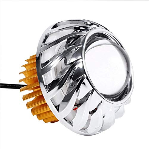 Qiilu QL00995 Faro per moto Faro per proiettore a LED Dual Halo Angel Devil Eye Spot Light( White)