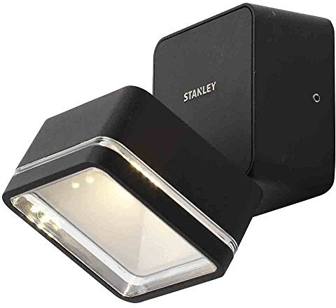 STANLEY Tiber Wall Light LED Square Outdoor Adjustable IP65 Fitting - Black