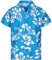 V.H.O. Funky Hawaii-Hemd, Herren, Kurzarm, Hibiscus, Türkis, XXL