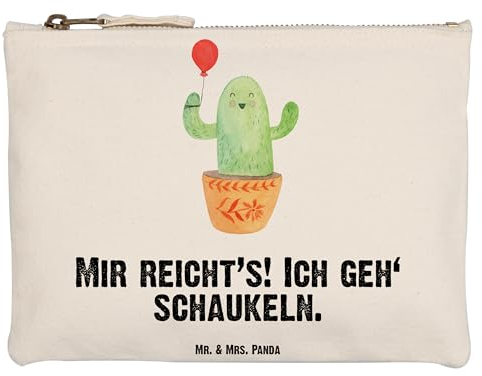 Mr. & Mrs. Panda Grösse XL Große Schminktasche Kaktus Luftballon - Geschenk, XXL, Makeup, Büro, Federmappe, Kakteen, Büroalltag, Etui, Schlamperetui