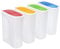 Invero 4 Piece Set of Plastic Kitchen Storage Box Dry Food Dispenser Container 2.5L with Air Tight Lid ideal for Cereals, Rice, Pasta and Much More