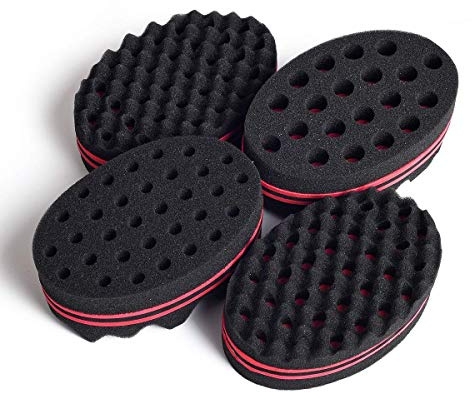 BIGEDDIE 4 Pcs Varied Hair Sponges Curl Sponge For Men Twist SpongesStyling Tool for Afro Curl Dreadlock sponge(blend)