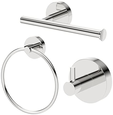 Architeckt Venus Range Round Chrome Bathroom Accessories (3 Piece Set)