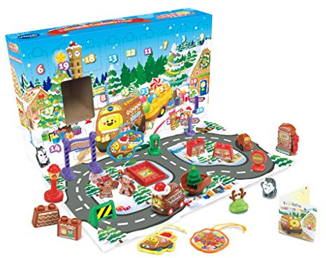 Vtech TUT TUT Baby Flitzer - Adventskalender inkl. elektrischem Bus – Kompatibel mit den Auto-Spielfiguren aus der Welt der TUT TUT Baby Flitzer – Für Kinder von 1-5 Jahren