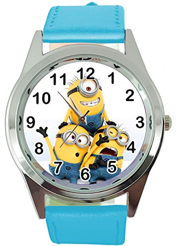 TAPORT Quarzuhr mit blauem Lederband für Animations-Fans, blau, Armband