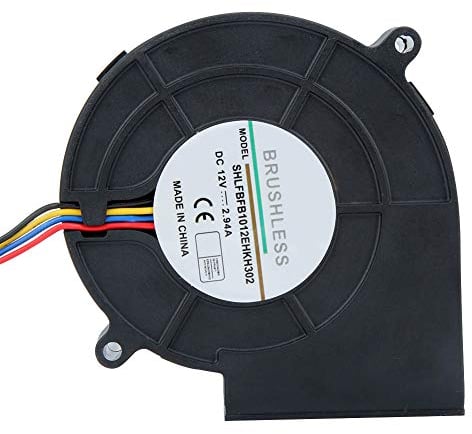 12V Radial Fan DC Brushless Blower, Dual Ball Bearing Cooling Air Blower Fan Turbo Centrifugal Blower with 4 Pin, 97 * 94 * 33mm