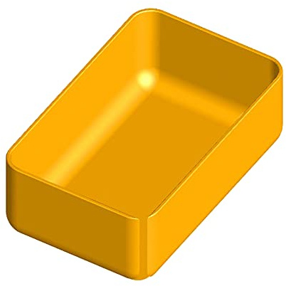 Aufbewahrungsbox aus Polypropylen 90 x 57 H 32 mm für Organizer aus Kunststoff Art Plast L372 x T314 x H40 mm