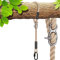 SELEWARE Corda Per Altalena Dell'Albero di Natale, Corda Regolabile, Adatto Per Altalene Sia All'interno Che All'esterno, Rami, Campeggi e Parchi Giochi (Beige 203cm 1PCS)