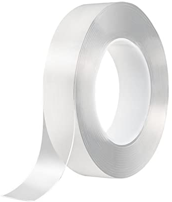 ADSFG Nano Doppelseitiges Klebeband Extra Stark 3 Meter Multifunktionales Klebeband Transparentes Ablösbar Spurlos Waschbares Wiederverwendbares Nano Tape Für Wand Küche Teppich Fotobefestigung