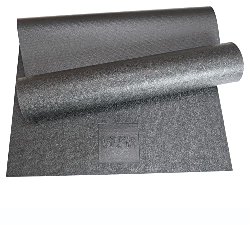 Treadmill Mat Floor Protector, Fitness Equipment and Exercise Mat, Non-slip Shock Resistant Floor Protector Mat for Treadmills, Cycles, Rowers, Cross Trainers etc. 155cm x 65cm x 6mm by VLFit