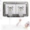 Tipo 86 Copri Presa Elettrica Doppia da Impermeabile, 20.7x12.7x8cm Autoadesivo Scatola Esterna Presa per Esterno, Copri Prese da Elettriche Muro con serratura, per Bagno, Cucina, Soggiorno