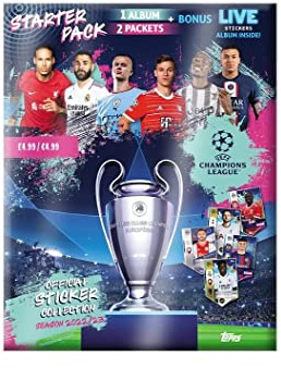 Topps UEFA Champions League Fußball Aufkleber 2022/23 - Starter Pack