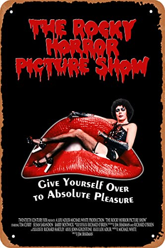 QIIXIIP The Rocky Horror Picture Show Filmposter Retro Metallschild Vintage Blechschild für Wanddekoration Cafe Bar Büro Zuhause Kunst Schild Geschenk 30,5 x 20,3 cm