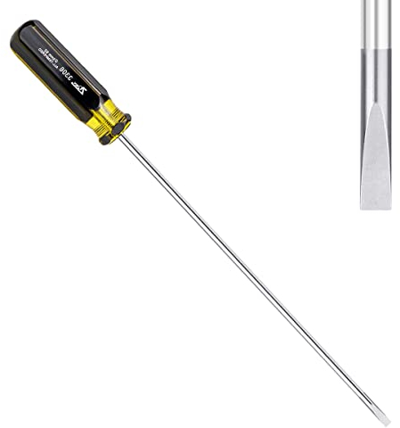 ANRONCH 1 x 38,1 cm langes Schraubendreher-Set, lange Klinge, Schlitz-Schraubendreher-Set, hohe Festigkeit, magnetischer Schraubendreher