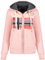 Geographical Norway Farlotte Lady - Sweat Femme Zip Capuche Poches - Sweatshirt Manches Longues Chaud Hoodie Veste - Pull Femmes Saison Printemps Ete Automne Hiver (Rose Pale XL)