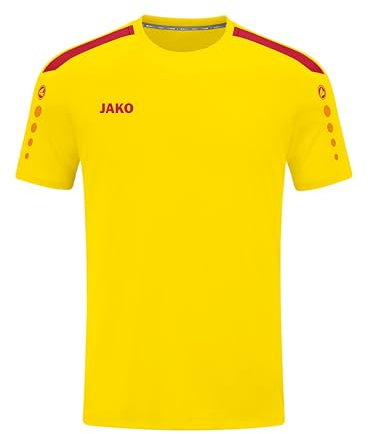 JAKO Kinder Trikot Power (Kurzarm), Citro/Rot, 140