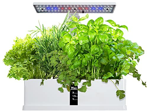 Jardinière hydroponique,ERYUE Système de culture hydroponique intelligent Kit de jardinage d'herbes aromatiques d'intérieur 9 dosettes avec minuterie automatique avec hauteur réglable 15 W LED Grow L