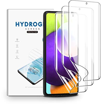 nvskvd Films de Protection d'écran pour Samsung Galaxy A52 (6.5), 3 Pièces Film Hydrogel Transparent HD Souple en TPU Film de Protection d'écran Anti-traces de Doigts