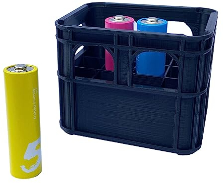 Sactulaz Contenitore per batterie AA per birra, contiene 12 batterie AA, contenitore per batterie domestiche, regalo per amanti della birra (batterie nere non incluse)