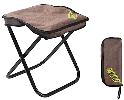 RUDDOG Tragbarer Klapphocker Faltender Hocker Outdoor Camping Stuhl Portable Ultralight Edelstahl Handtasche Tasche Little Mazar Natur Wandern-Mokka
