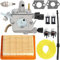 ZAMDOE Vergaser für Stihl FS120 FS200 FS250 FS300 FS350 FR350 FR450 FR480 Rasentrimmer Freischneider ersetzt # 4134 120 0653, 4134 120 0603 mit Luftfilter, Zündkerze, Primerbirne