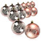 com-four® 12x Weihnachtskugeln, bruchfeste Kunststoff-Weihnachtsbaumkugeln für Weihnachten, Baumschmuck für den Weihnachtsbaum mit Anhängern