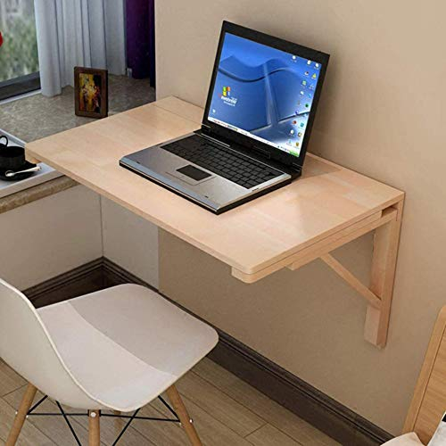 wandklapptisch klapptisch Wand wandtisch klappbar, Wandmontierter Drop-Leaf-Tisch aus massivem Holz, klappbarer Esstisch für die Küche, einfacher Computertisch, Hängetisch, 60 * 40 cm/23,5 *