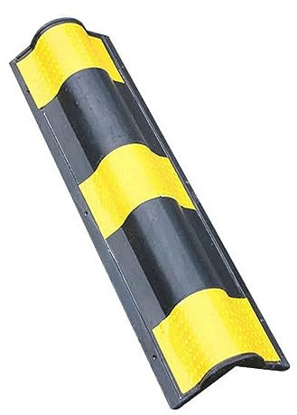 XPLKQXE Wandkanten- Und Stoßstangenschutz, Reflektierende Gelbe Streifengarage, Gummieckenschutz-Parkstopper, Warehouses Guards Stoßstangenstange (Farbe : Black+Yellow, Größe : 16pcs-120cm)