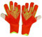 Keenso Torwarthandschuhe, 1 Paar Nylon-Fußball-Torwarthandschuhe mit Starkem Griff, Fingerschutz, Atmungsaktives Design, Bequeme Passform, Orange (Größe 7)