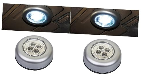 HOMSFOU 2 Stück 4 Wandleuchte Klebrige Lampe Tippen Sie Auf Das Licht Klebrige Lichter Schranklicht Led Licht Drücken