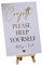 Personalised Table Décor Gold Foil Confetti Print Sign Wedding