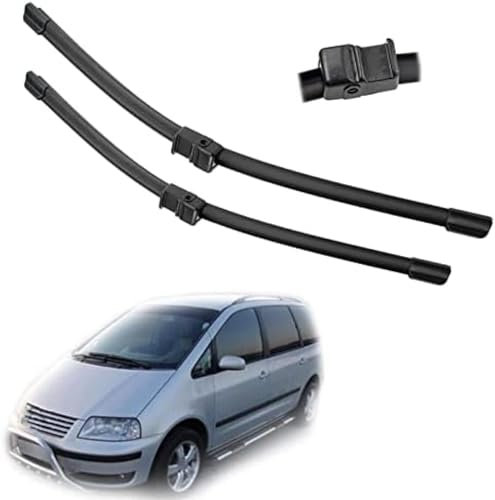AJIH Auto Scheibenwischer für VW Sharan 7M 2001 2002 2003 2004 2005 2006 2007 2008 2009 2010 28+28, Hochwertige Leiser Wischerarm Wischerblatt Scheibenwischer-Set
