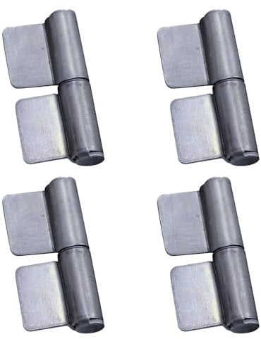 Paquete de 4 bisagras de bandera soldables, bisagras de puerta resistentes, bisagras de elevación desmontables, bisagra de bandera para puerta de rampa de remolque, número 12, 45 x 82 mm