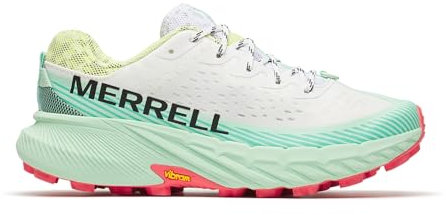 Merrell Agility Peak 5 Damen-Sneaker, Weiß/Seladon, 41 EU