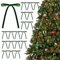 KKSTY 30Pcs Christmas Velvet Bows, Vintage Style Velvet Ribbon Bows for Christmas Tree, Gift Wrapping, Wreaths, Garlands, Wedding, Party, Home Decor,5x7 Inches (Dark Green)