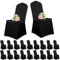 Showgeous 20 Stück Stuhlhussen Schwarz - Polyester Spandex Lycra Stretch - Universelle Waschbare für Hochzeitsfeier, Esszimmer, Bankett Dekoration