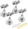 LALAGO 4pz Supporto per Tubo Regolabile per Φ19-22mm, Morsetto a Parete Staffa Montaggio Soffitto in Acciaio Inox con 12pz Viti e Tubi ad Espansione, Morsetti per Tubi per il Fissaggio di Tubi o Aste