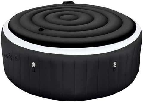 VniYors Aufblasbare runde Whirlpool-Abdeckung, 1,4 m | Anti Air Leakage Kältebeständige Saluspa Abdeckung, verdickte Ersatzabdeckung