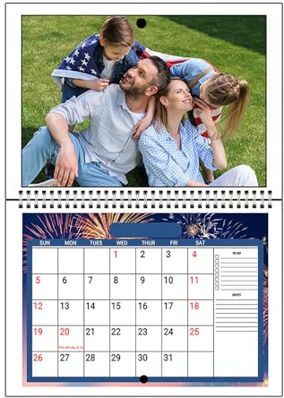 Personalisierter Foto-Wandkalender 2025 Drucken Sie Ihre Fotokalender Individuell Machen Sie Ihren eigenen Kalender für Home Office Party Geburtstagsgeschenk