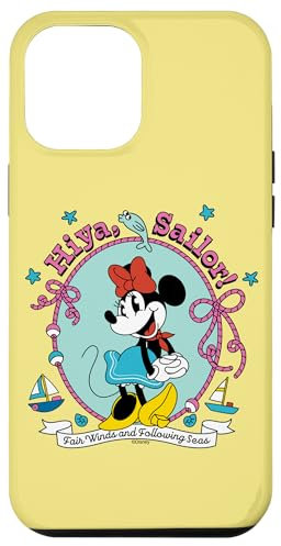 iPhone 12 Pro Max Disney Cruise Sailing Minnie Mouse Hiya Sailor Cute Yellow Case