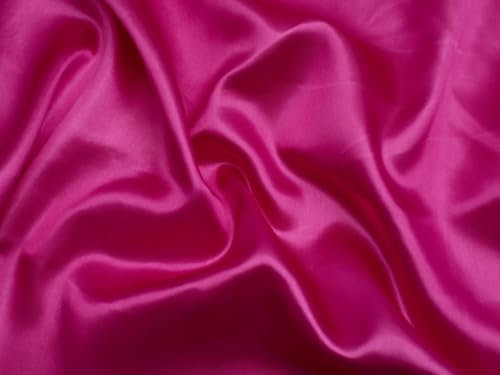 Minerva Core Range Tissu satiné liquide léger et adapté à la couture Largeur environ 150 cm Vendu au mètre Rose cerise