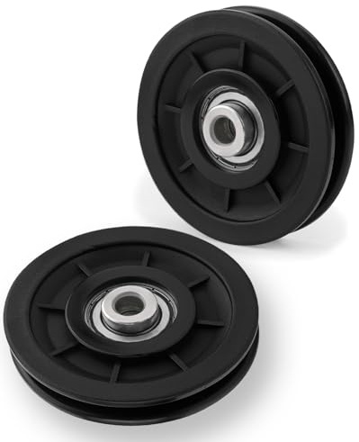 Zepofit 90mm Nylon-Umlenkrolle 6202Z Kugellager | Nylon Seilrolle mit Kugellager als Ersatzteil für Kabelzugmaschinen, Smith-Maschinen, Garagentore und Krafttraining