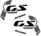 MPODYTSF Adesivo Decalcomania Adesivi per Valigie per Motociclette Adesivi Protettivi Adesivi Decorativi per BMW R 1300 GS 2023 2024(Grey)