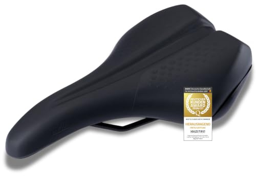 CONTEC Fahrradsattel Logic City, aus Polyurethan, Stoßdämpfend, bequemer Fahrradsattel, inkl. Skala, Ergonomischer Fahrrad Sattel für Herren & Damen, schwarz