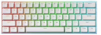QPSJXN Mchose Ace 60 Pro 68 Magnetic Switch Hot Swappable RGB Mechanische Tastatur anpassbare -Tastatur für PC -Spielerzubehör(Pro White TTC Uranus)