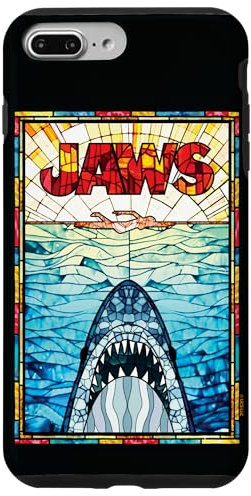 Jaws 50th Anniversary Poster Stained Glass Front & Back Case for iPhone 7 Plus/8 Plus