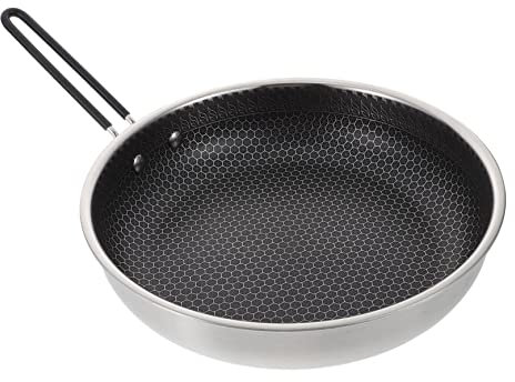 VERDANVERSE 1Pieza Sartén Panal Inoxidable Antiadherente Compatible con Inducción y Gas